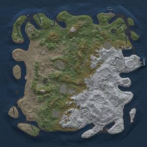 Thumbnail Rust Map: Procedural Map, Size: 4500, Seed: 631973180, 19 Monuments