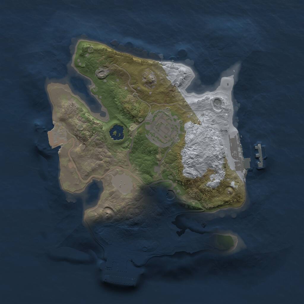 Rust Map: Procedural Map, Size: 2000, Seed: 271575600, 5 Monuments