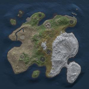 Thumbnail Rust Map: Procedural Map, Size: 2600, Seed: 8104, 10 Monuments