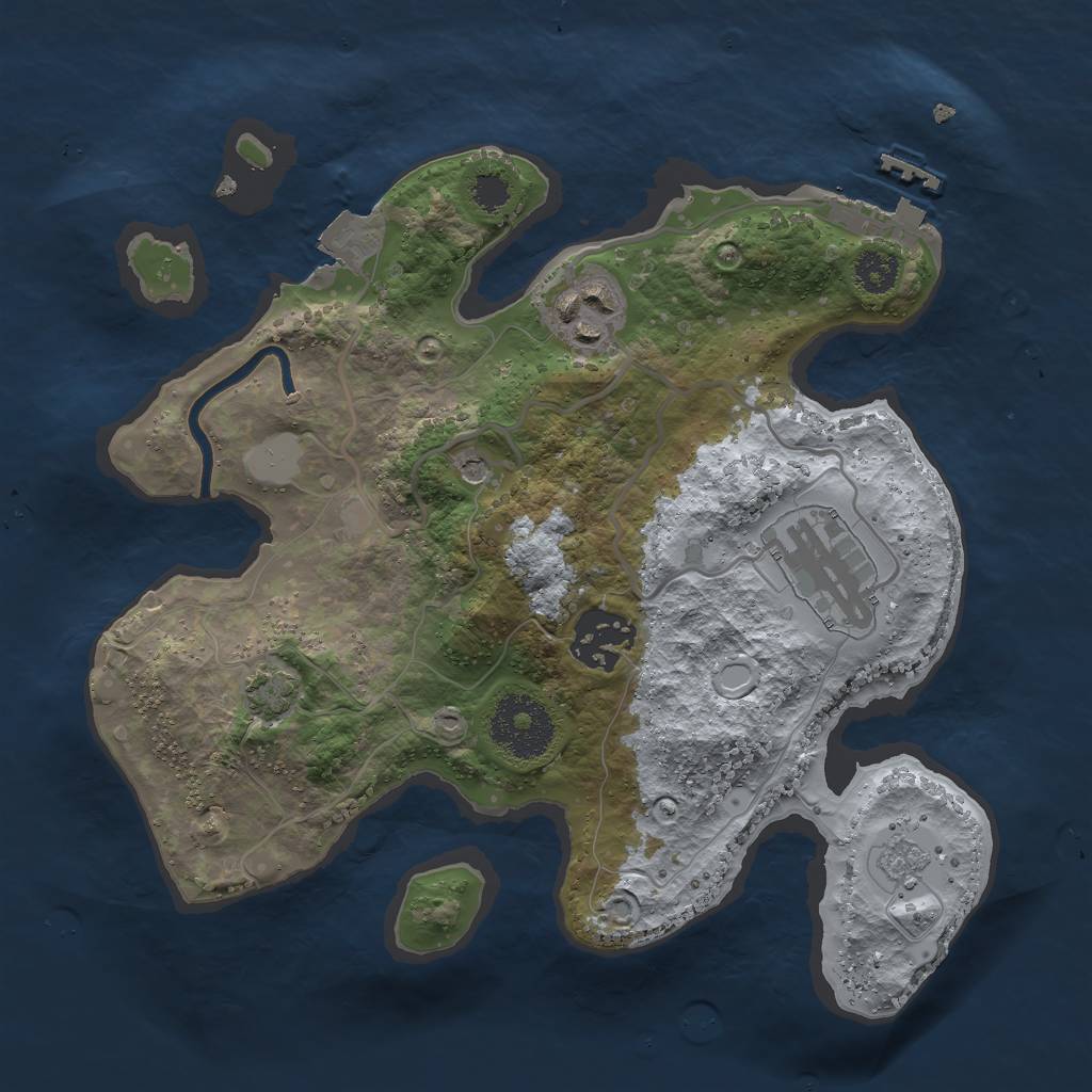 Rust Map: Procedural Map, Size: 2600, Seed: 8104, 10 Monuments