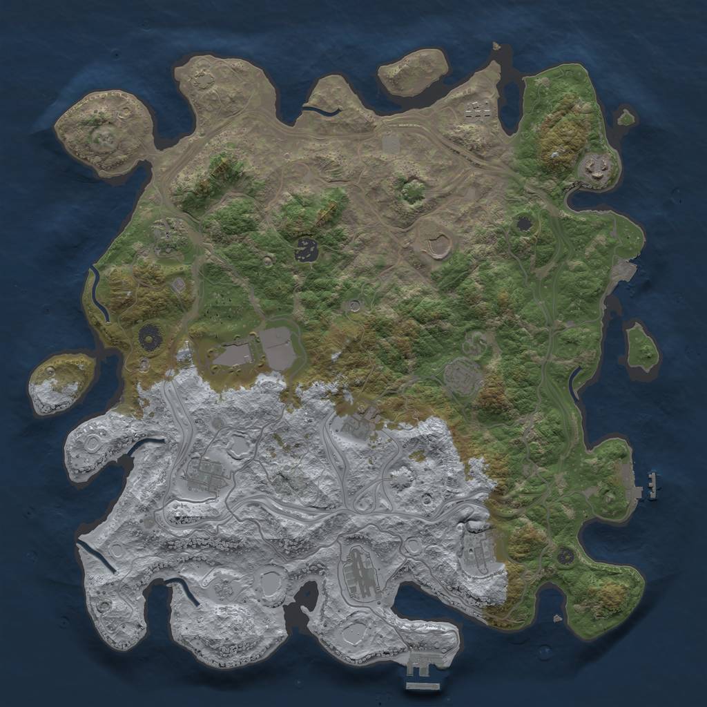 Rust Map: Procedural Map, Size: 4250, Seed: 2016888000, 19 Monuments