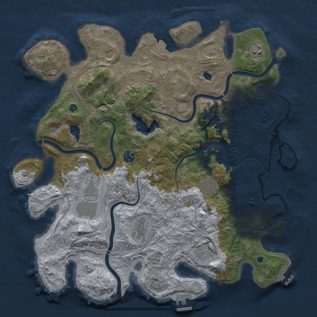Rust Map: Procedural Map, Size: 4250, Seed: 2016888000, 15 Monuments