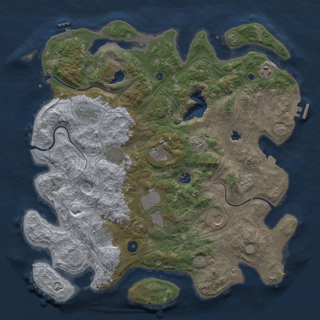 Rust Map: Procedural Map, Size: 4250, Seed: 862492068, 15 Monuments
