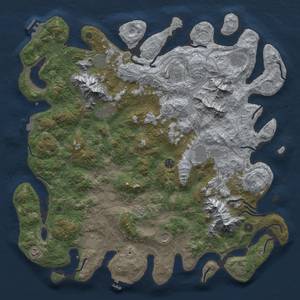 Thumbnail Rust Map: Procedural Map, Size: 5000, Seed: 12222, 19 Monuments