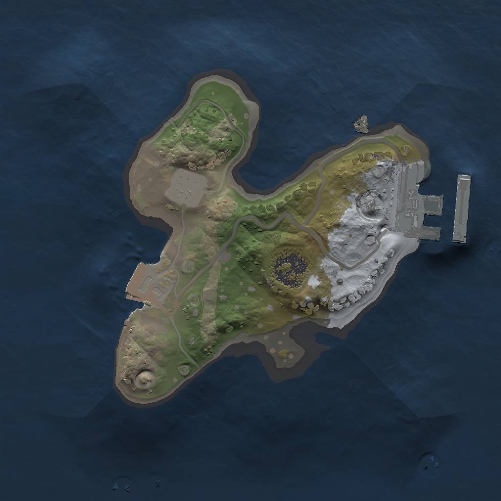 Rust Map: Procedural Map, Size: 1500, Seed: 7671313, 4 Monuments