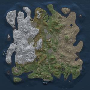 Thumbnail Rust Map: Procedural Map, Size: 4000, Seed: 14809002, 17 Monuments