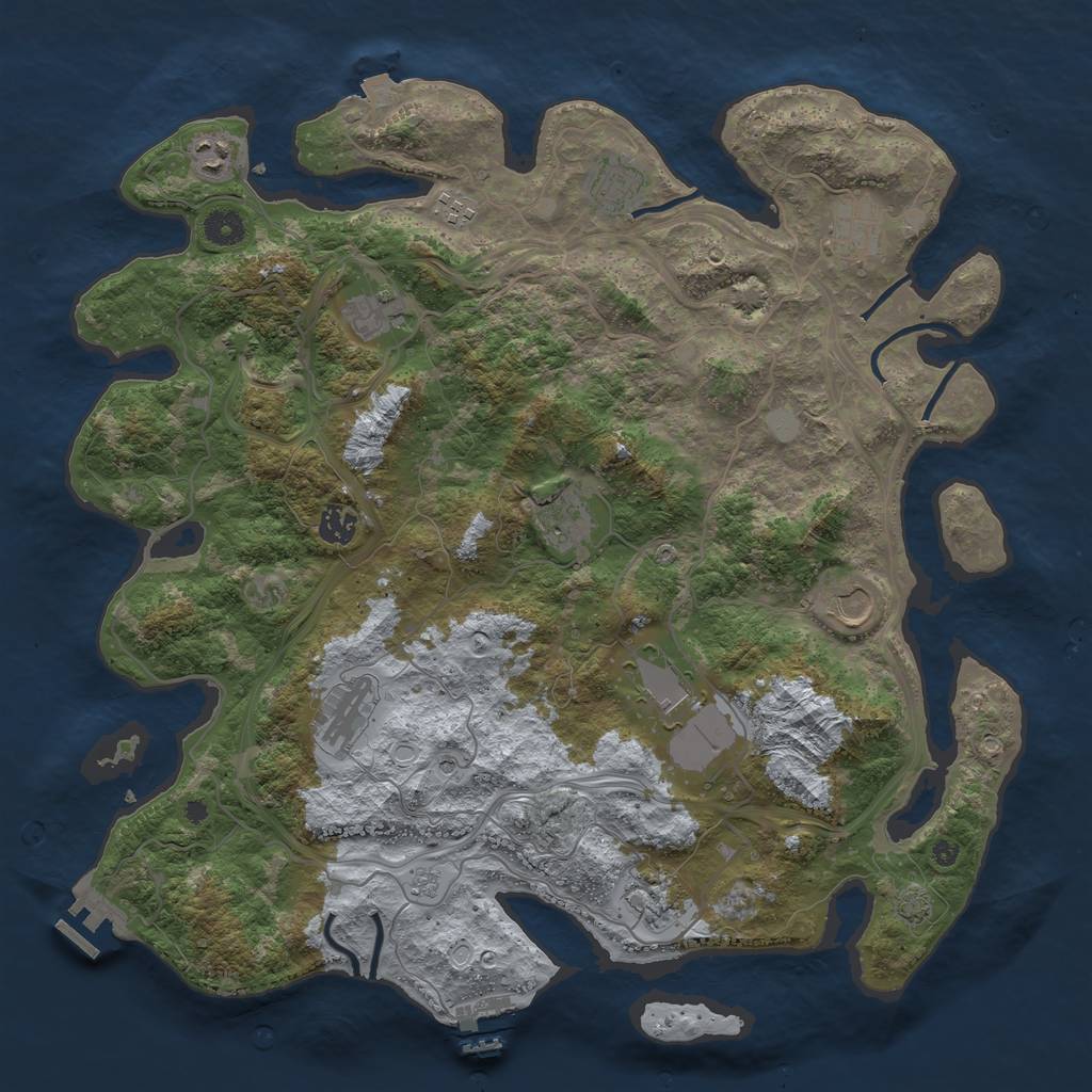 Rust Map: Procedural Map, Size: 4250, Seed: 931987497, 19 Monuments