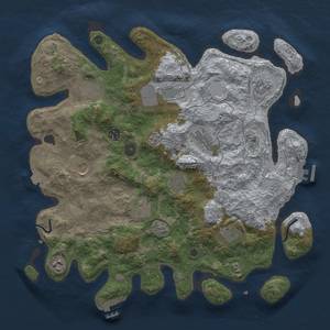 Thumbnail Rust Map: Procedural Map, Size: 4000, Seed: 432432, 19 Monuments