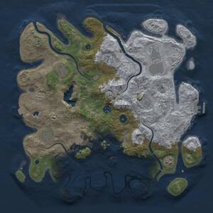 Thumbnail Rust Map: Procedural Map, Size: 4000, Seed: 432432, 14 Monuments