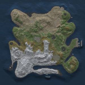 Thumbnail Rust Map: Procedural Map, Size: 3000, Seed: 1487, 13 Monuments