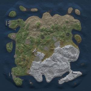 Thumbnail Rust Map: Procedural Map, Size: 4000, Seed: 305346982, 18 Monuments