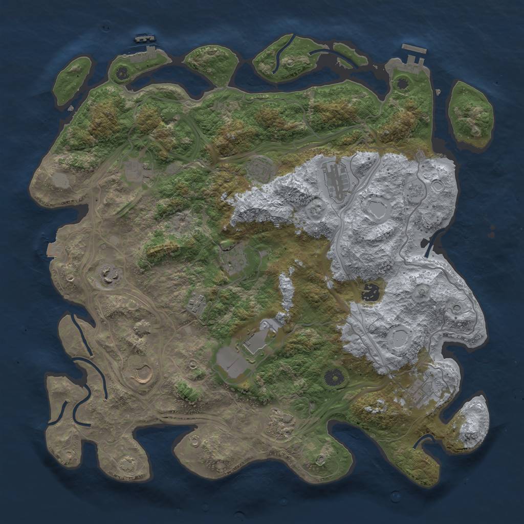 Rust Map: Procedural Map, Size: 4250, Seed: 1782871313, 19 Monuments