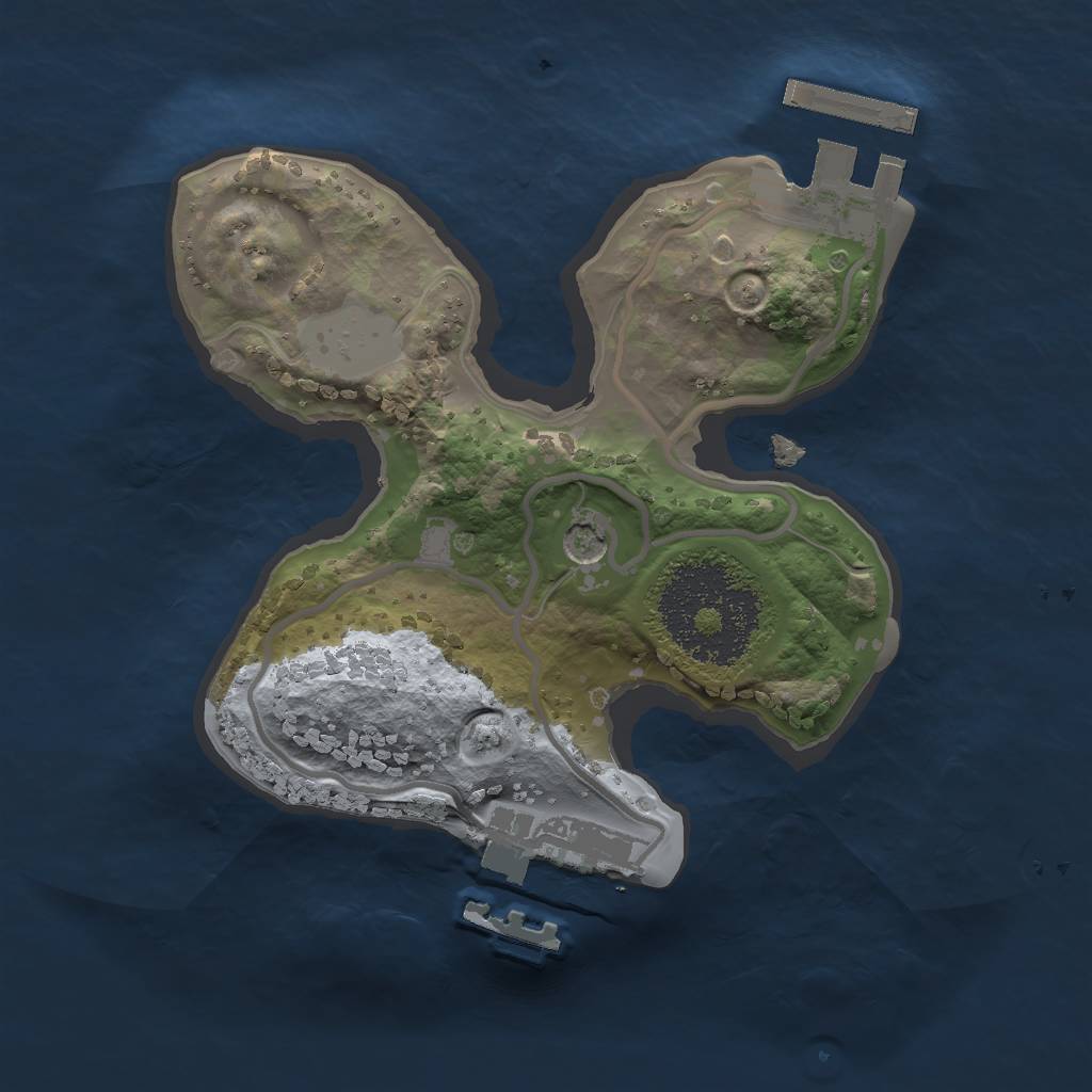 Rust Map: Procedural Map, Size: 1650, Seed: 1074711167, 6 Monuments