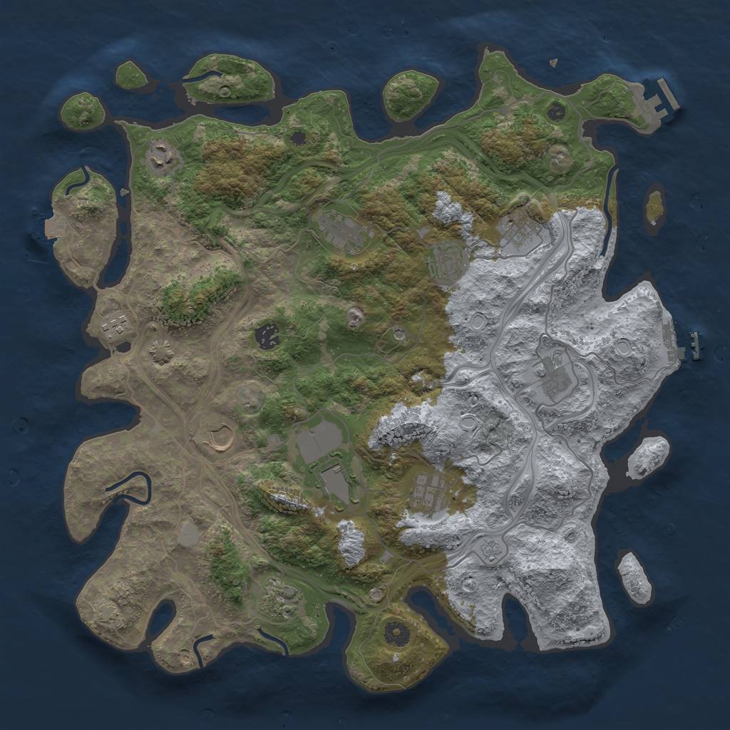 Rust Map: Procedural Map, Size: 4250, Seed: 12263115, 19 Monuments