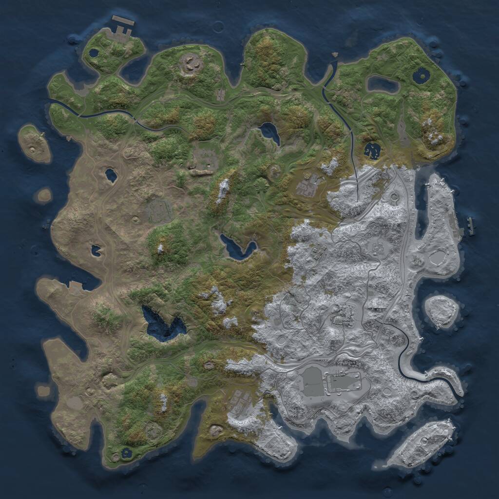 Rust Map: Procedural Map, Size: 4500, Seed: 6584230, 15 Monuments