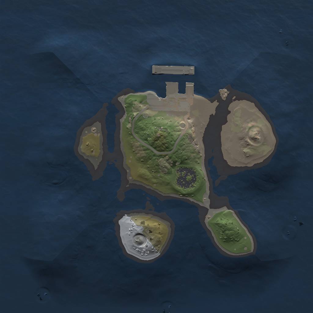 Rust Map: Procedural Map, Size: 1500, Seed: 494890456, 4 Monuments