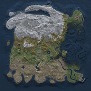 Thumbnail Rust Map: Procedural Map, Size: 4000, Seed: 132443, 17 Monuments