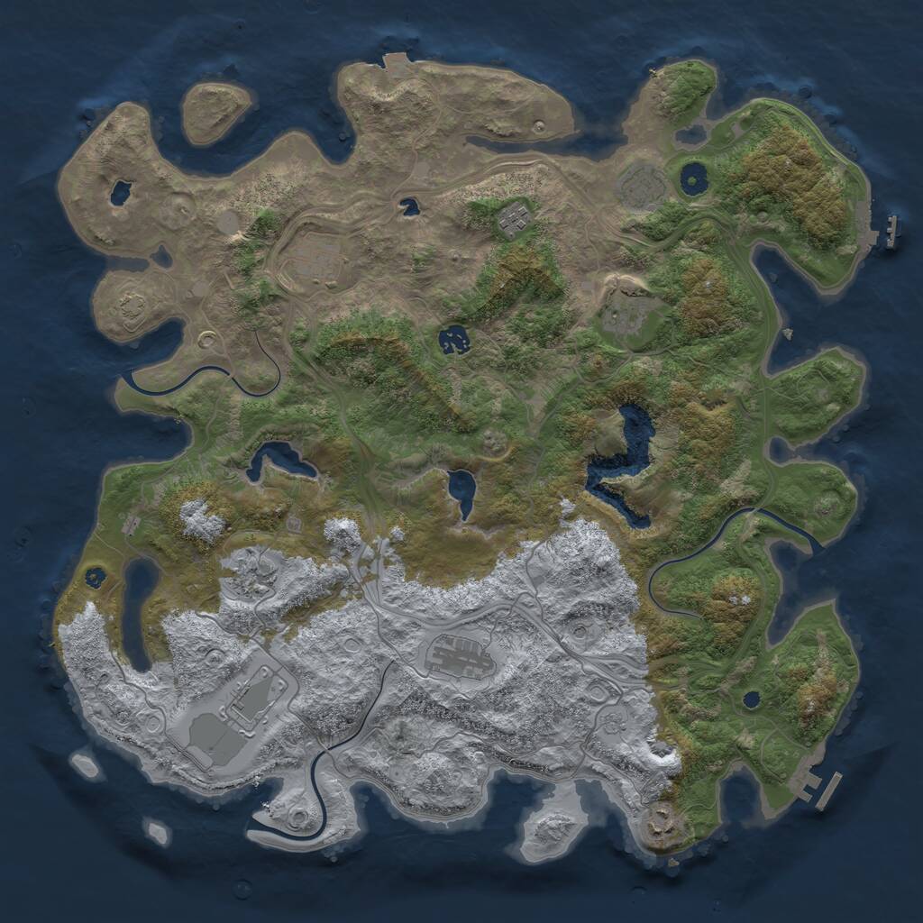 Rust Map: Procedural Map, Size: 4500, Seed: 1487000730, 15 Monuments