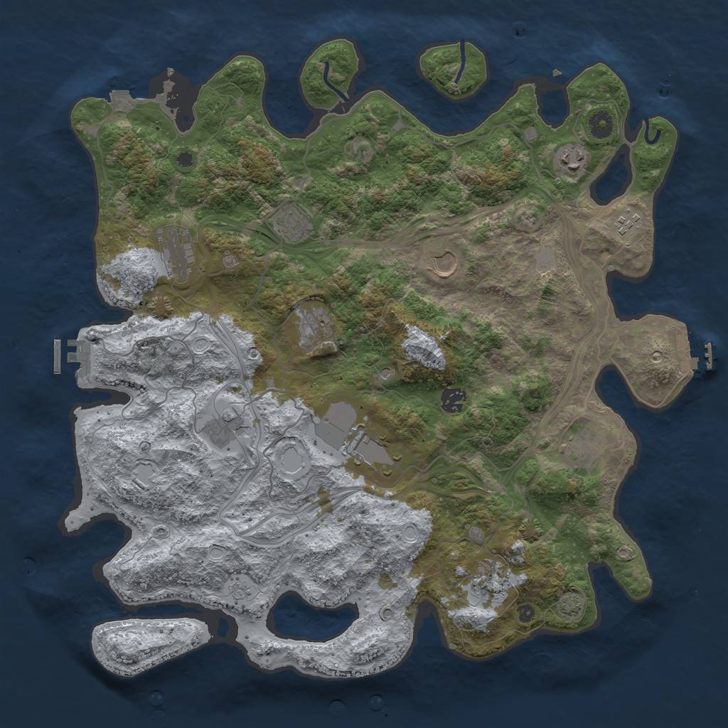 Rust Map: Procedural Map, Size: 4250, Seed: 1979404506, 19 Monuments