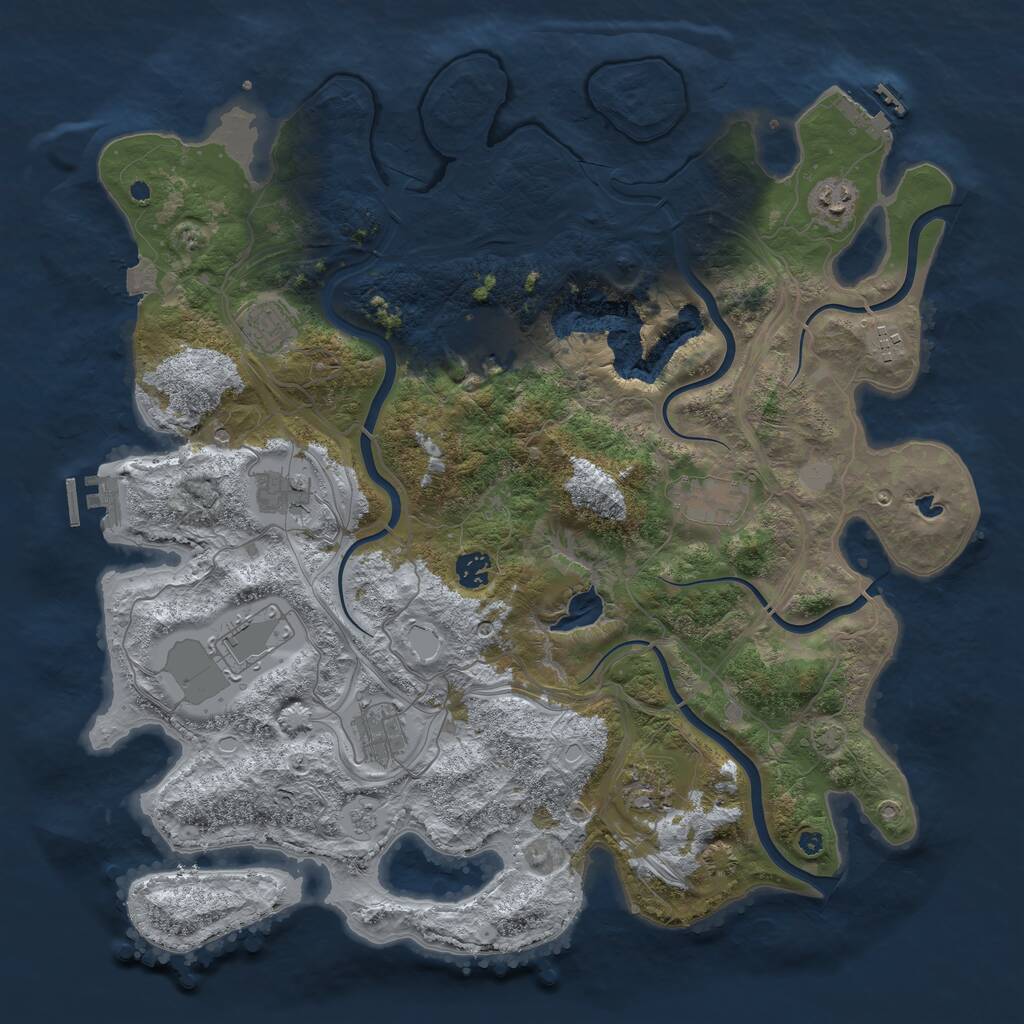 Rust Map: Procedural Map, Size: 4250, Seed: 1979404506, 16 Monuments