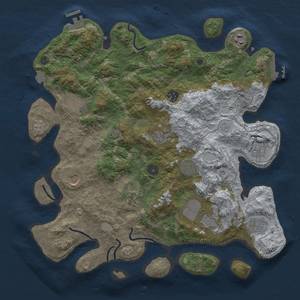 Thumbnail Rust Map: Procedural Map, Size: 3900, Seed: 753, 19 Monuments