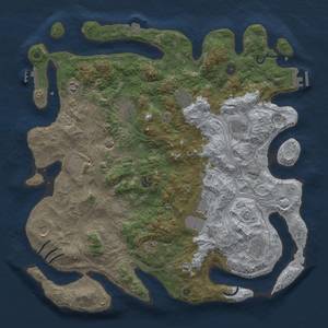 Thumbnail Rust Map: Procedural Map, Size: 4500, Seed: 251757, 19 Monuments