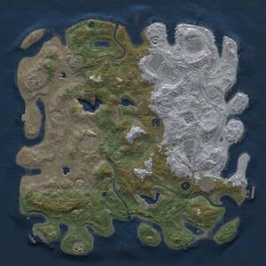 Thumbnail Rust Map: Procedural Map, Size: 4500, Seed: 18332005, 15 Monuments
