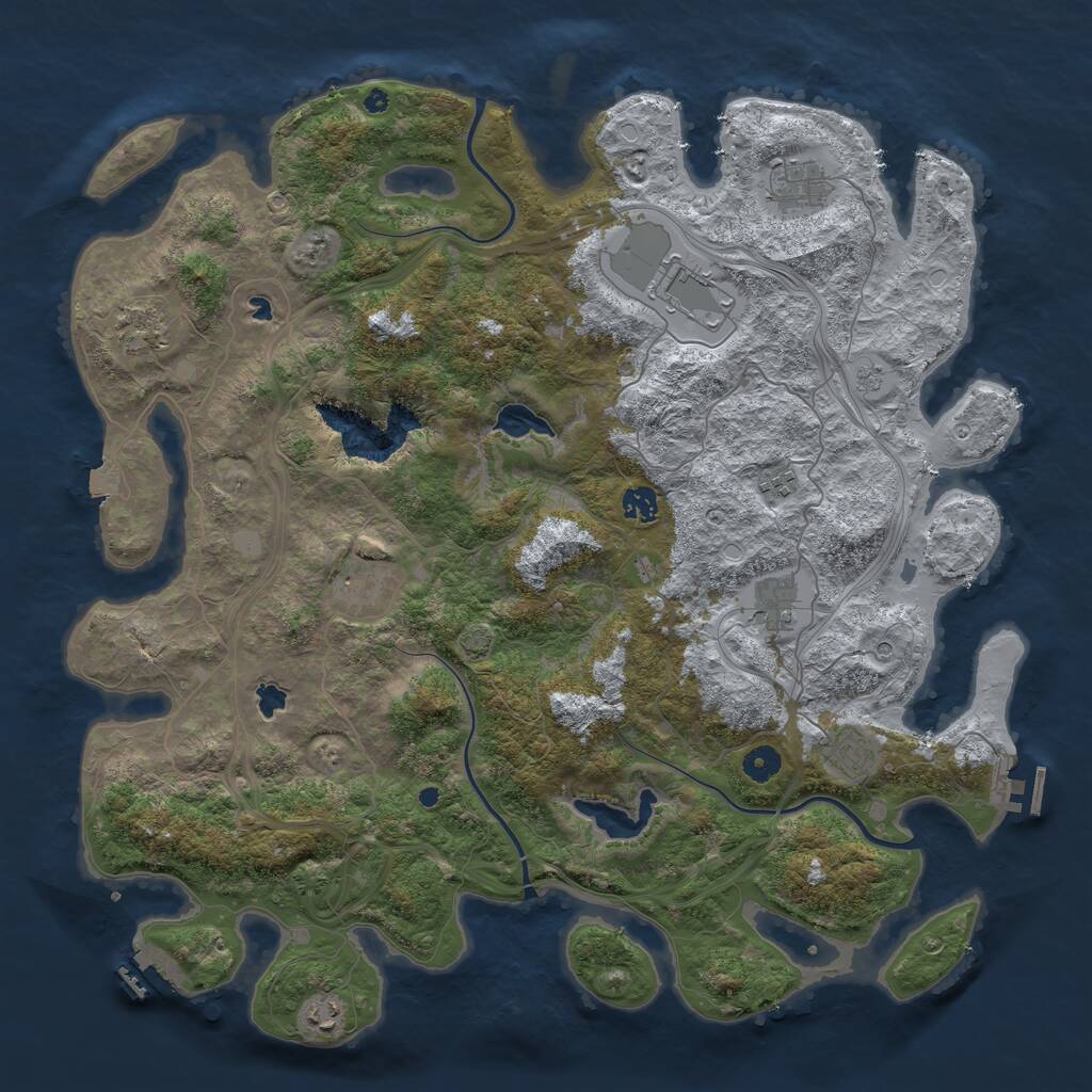 Rust Map: Procedural Map, Size: 4500, Seed: 18332005, 15 Monuments