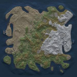 Thumbnail Rust Map: Procedural Map, Size: 4500, Seed: 1672197208, 19 Monuments