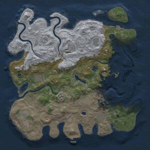 Thumbnail Rust Map: Procedural Map, Size: 4250, Seed: 11124, 17 Monuments