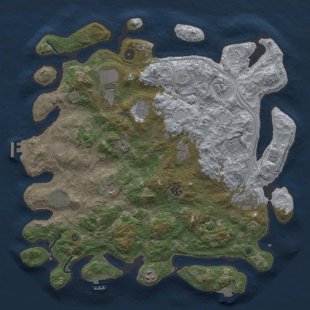 Rust Map: Procedural Map, Size: 4250, Seed: 17087, 19 Monuments