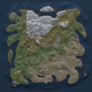 Thumbnail Rust Map: Procedural Map, Size: 4000, Seed: 124917930, 19 Monuments