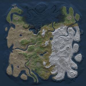 Thumbnail Rust Map: Procedural Map, Size: 4500, Seed: 1541341483, 16 Monuments
