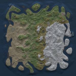 Thumbnail Rust Map: Procedural Map, Size: 4500, Seed: 1541341483, 19 Monuments