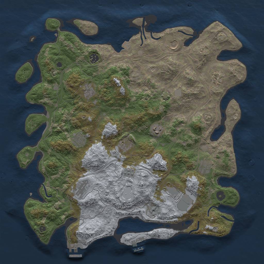 Rust Map: Procedural Map, Size: 4250, Seed: 369635375, 19 Monuments