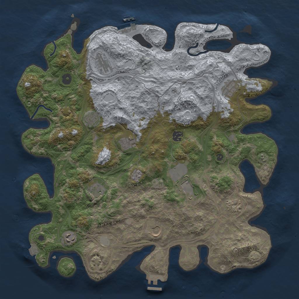 Rust Map: Procedural Map, Size: 4250, Seed: 67642106, 19 Monuments