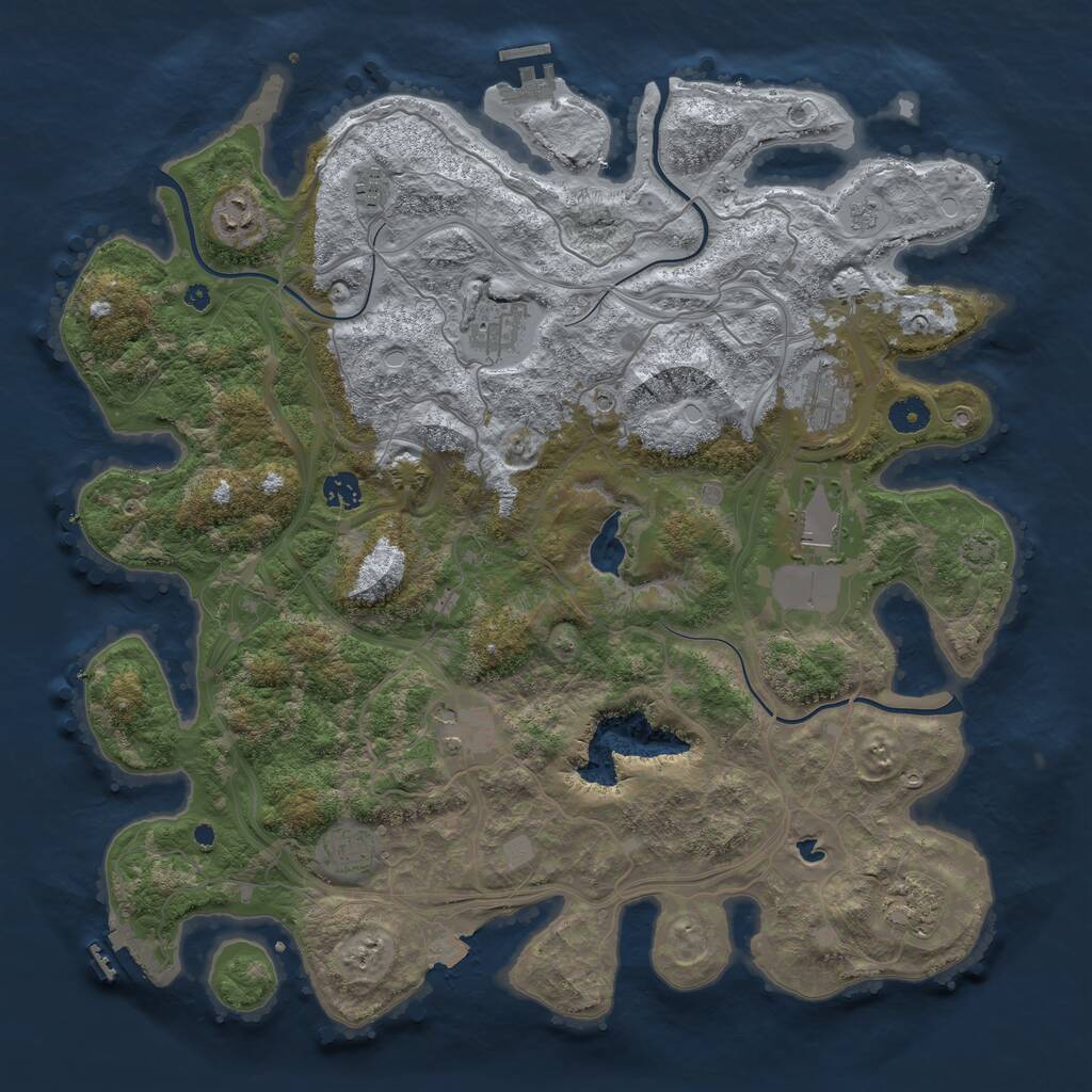 Rust Map: Procedural Map, Size: 4250, Seed: 67642106, 15 Monuments