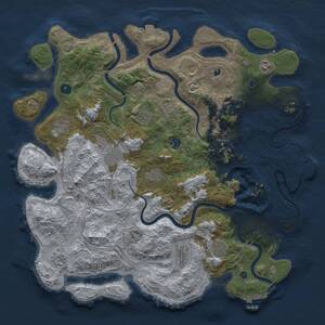 Thumbnail Rust Map: Procedural Map, Size: 4500, Seed: 2048326314, 17 Monuments