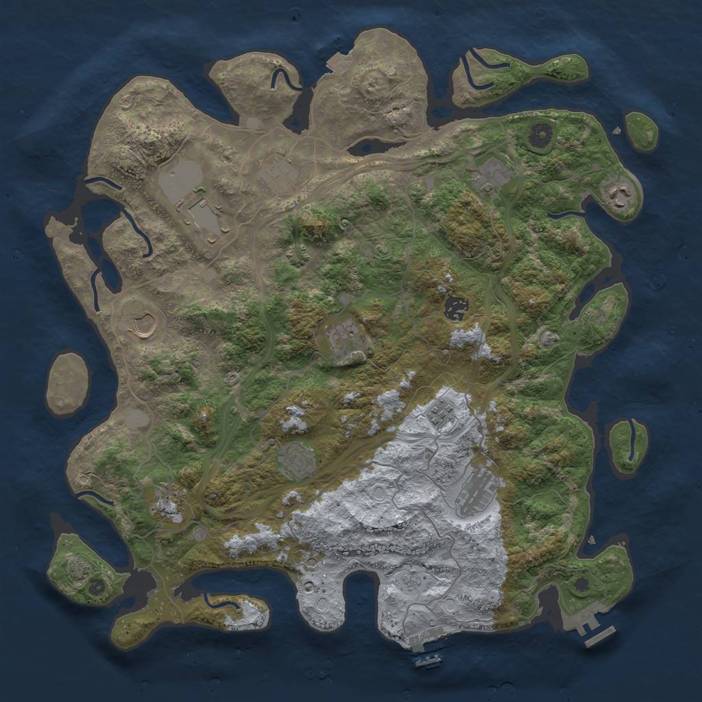 Rust Map: Procedural Map, Size: 4250, Seed: 1211330148, 19 Monuments