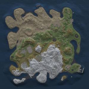 Thumbnail Rust Map: Procedural Map, Size: 3500, Seed: 87003191, 16 Monuments