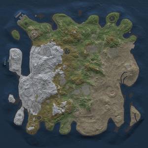 Thumbnail Rust Map: Procedural Map, Size: 4000, Seed: 1745319764, 19 Monuments