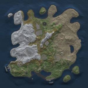 Thumbnail Rust Map: Procedural Map, Size: 3500, Seed: 233804720, 15 Monuments