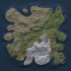 Thumbnail Rust Map: Procedural Map, Size: 3500, Seed: 968975111, 16 Monuments