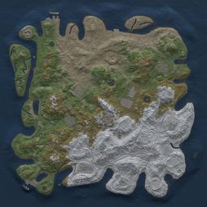 Thumbnail Rust Map: Procedural Map, Size: 4500, Seed: 861158957, 19 Monuments