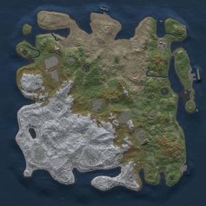 Thumbnail Rust Map: Procedural Map, Size: 4000, Seed: 1498882828, 19 Monuments