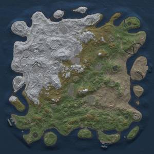 Thumbnail Rust Map: Procedural Map, Size: 4500, Seed: 1745672023, 19 Monuments