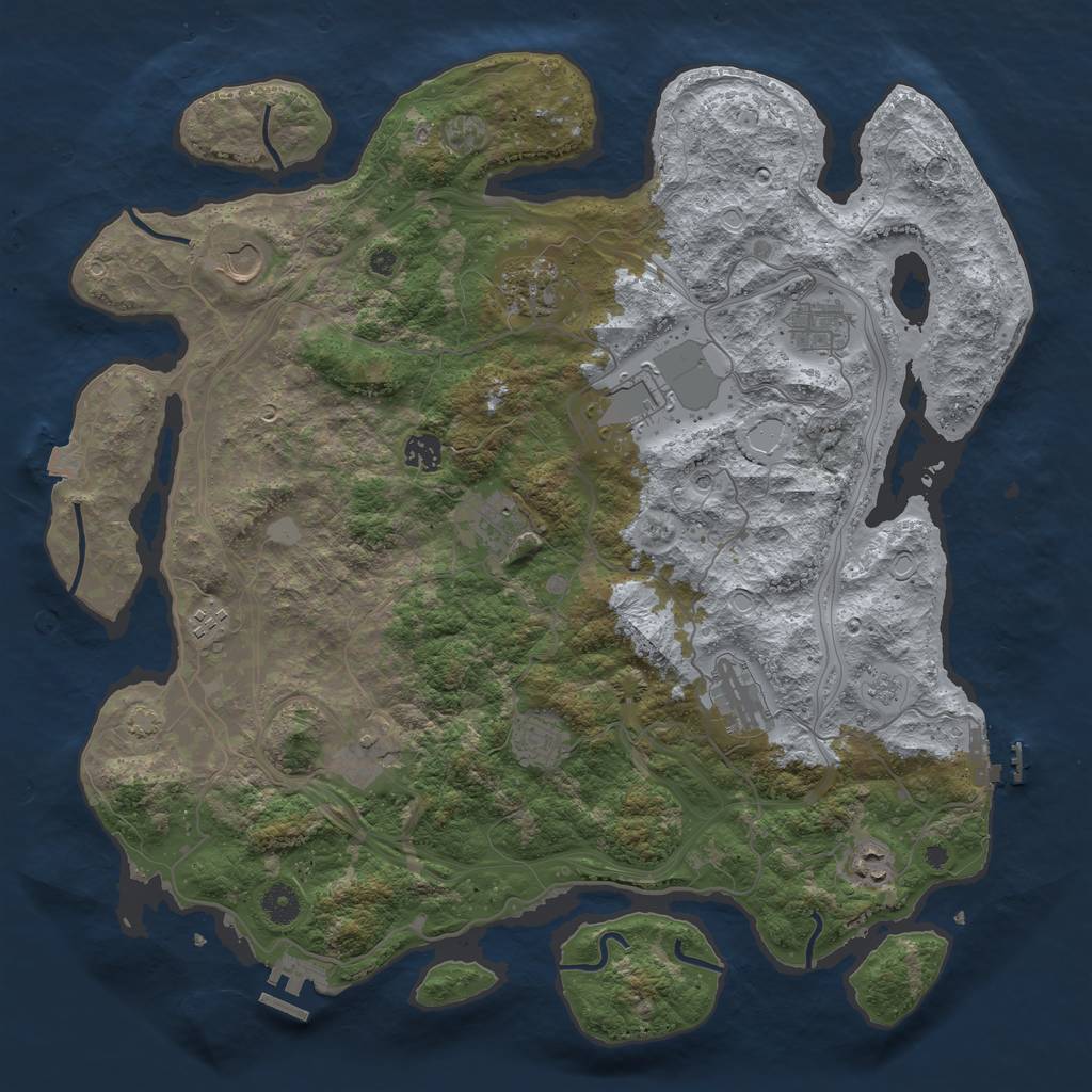 Rust Map: Procedural Map, Size: 4250, Seed: 537621456, 19 Monuments