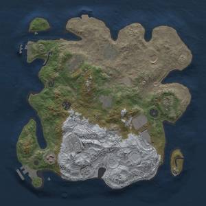 Thumbnail Rust Map: Procedural Map, Size: 3500, Seed: 668367008, 18 Monuments