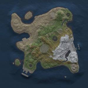 Thumbnail Rust Map: Procedural Map, Size: 2500, Seed: 1676480770, 9 Monuments