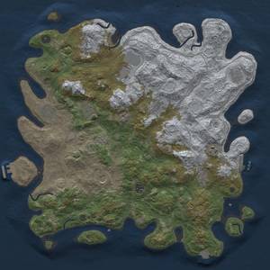 Thumbnail Rust Map: Procedural Map, Size: 4500, Seed: 33663389, 19 Monuments